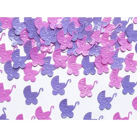 Konfetti PartyDeco Wózki różowe, 15g